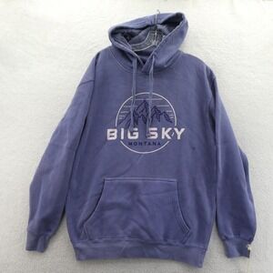 Ouray Hoodie Women Large‎ Big Sky Montana Purple Graphic Sweatshirt Cotton Blend